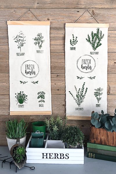 Love botanical prints, but don't want to spend a lot of money for them? This DIY Botanical Herb Wall Hanging gives you the look without the hefty price tag.