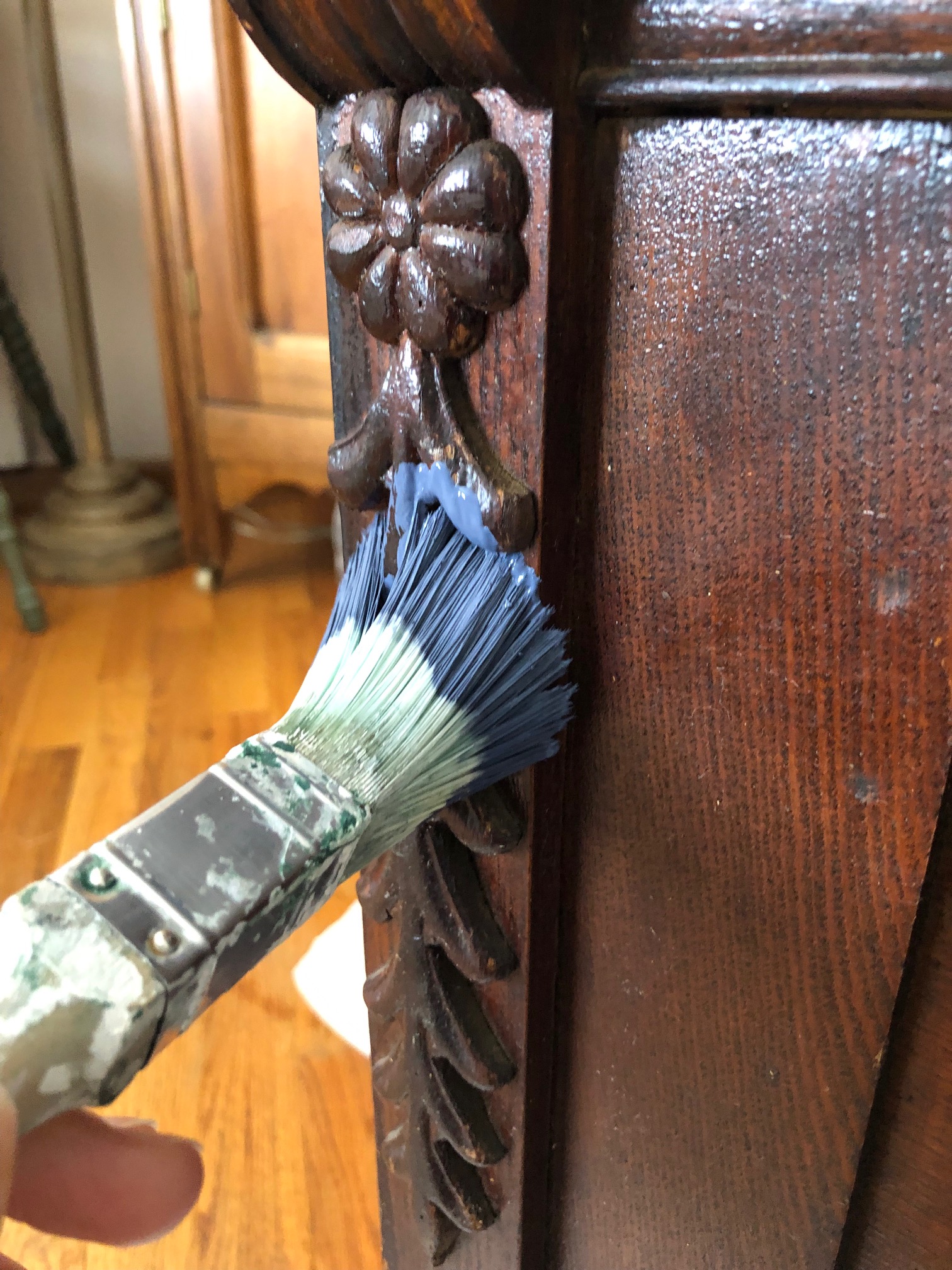 If you are looking for a beautiful blue dresser, click over to see how to DIY an old dresser into a glazed blue dresser beauty!