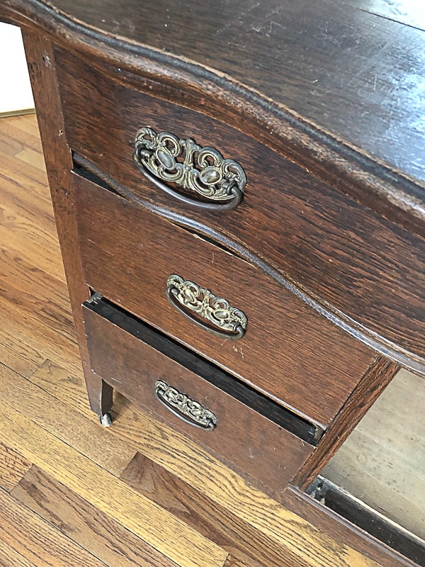 This is an easy makeover with paint, new hardware and some cleaning. It was an easy makeover, but made this piece brand new.