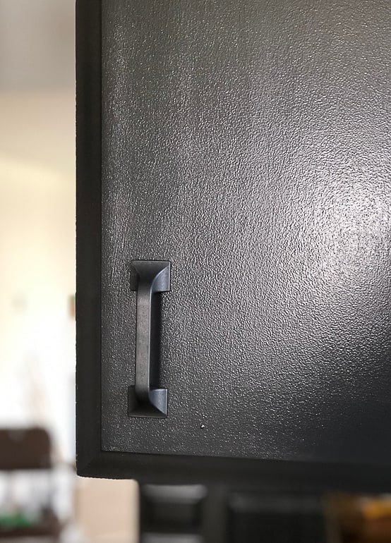 Black Cabinet Hardware In Flip Kitchen