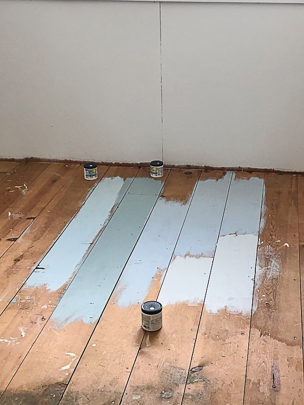 If you want to paint a wood floor, click over to find the paint for wood floors we used and loved!