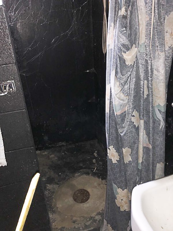 basement bathroom before