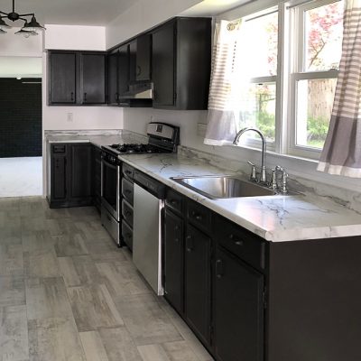 Black Cabinet Pulls For Flip House Kitchen