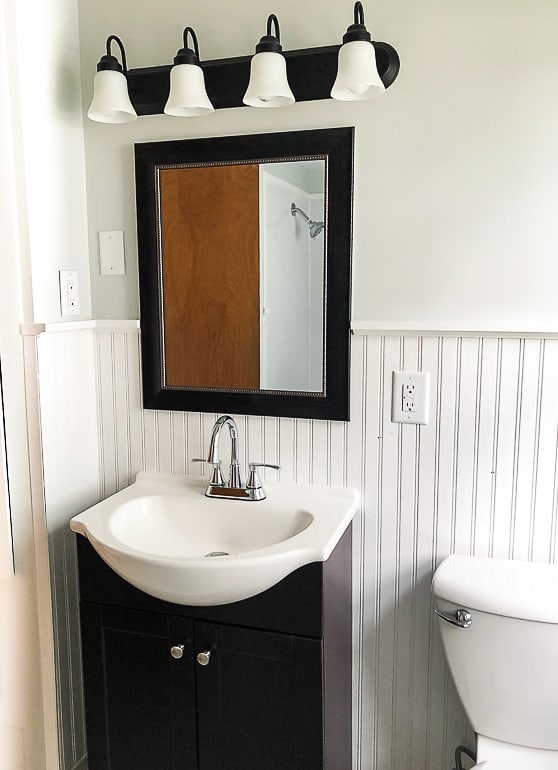 A bathroom makeover doesn't have to cost a lot of money. This budget-friendly bathroom makeover will give you some frugal ideas.
