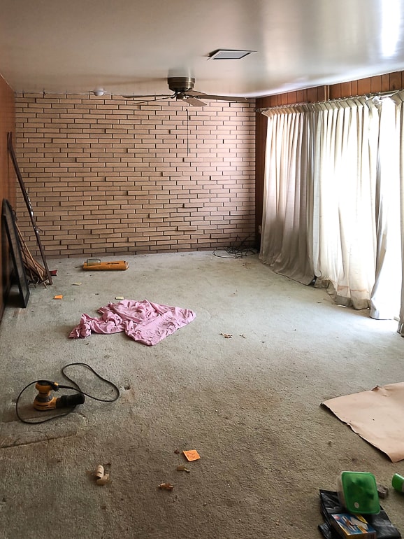 Brick Room Before Makeover