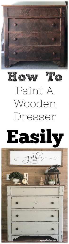 Painting furniture can be intimidating. This post will wall you through the easy steps and teach you how to paint a wooden dresser.