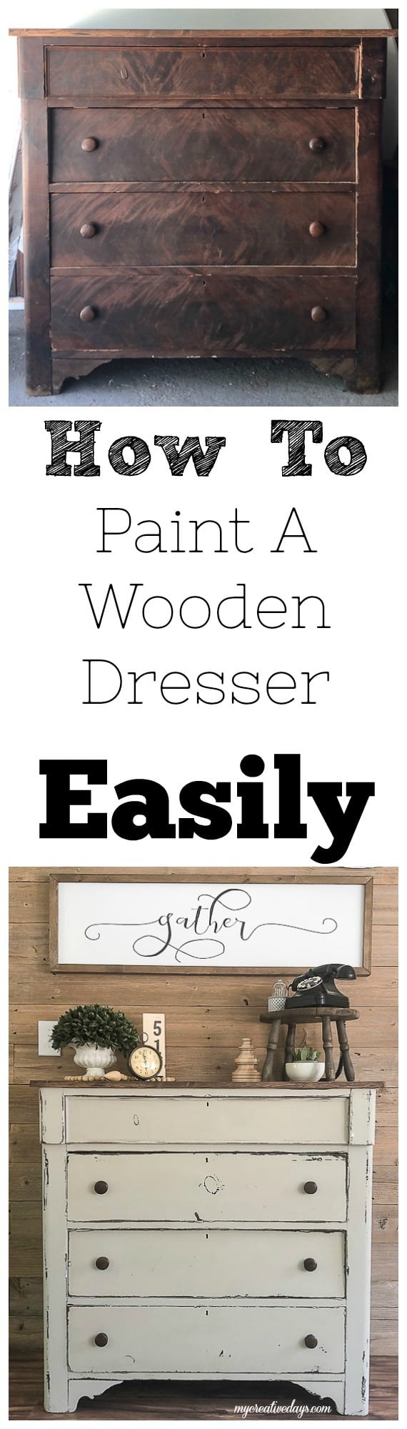 How To Paint A Wooden Dresser My Creative Days