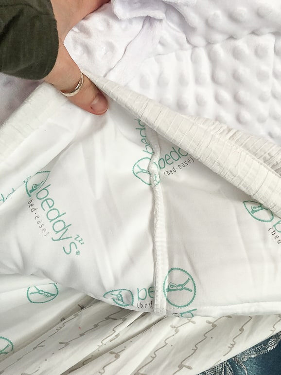 Beddy's bedding takes the stress out of making the bed. All the bedding pieces come as one unit that you zip to make and unzip to wash. It is genius!