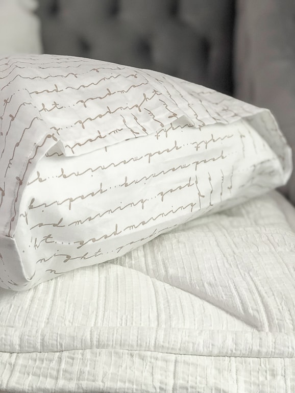 Beddy's bedding takes the stress out of making the bed. All the bedding pieces come as one unit that you zip to make and unzip to wash. It is genius!