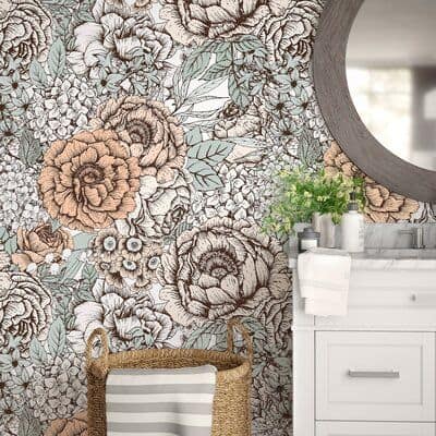 If you are looking to hang wallpaper in a girls room, this post is full of beautiful options for wallpaper for girls bedrooms. 