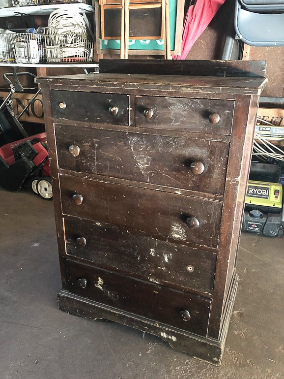 Dark clearance stained dresser