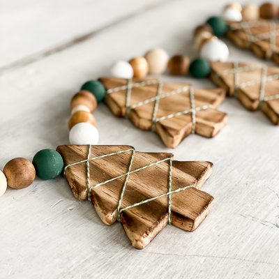 DIY Wood Burned Christmas Tree Garland