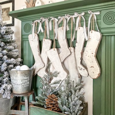 DIY Wood Christmas Stockings