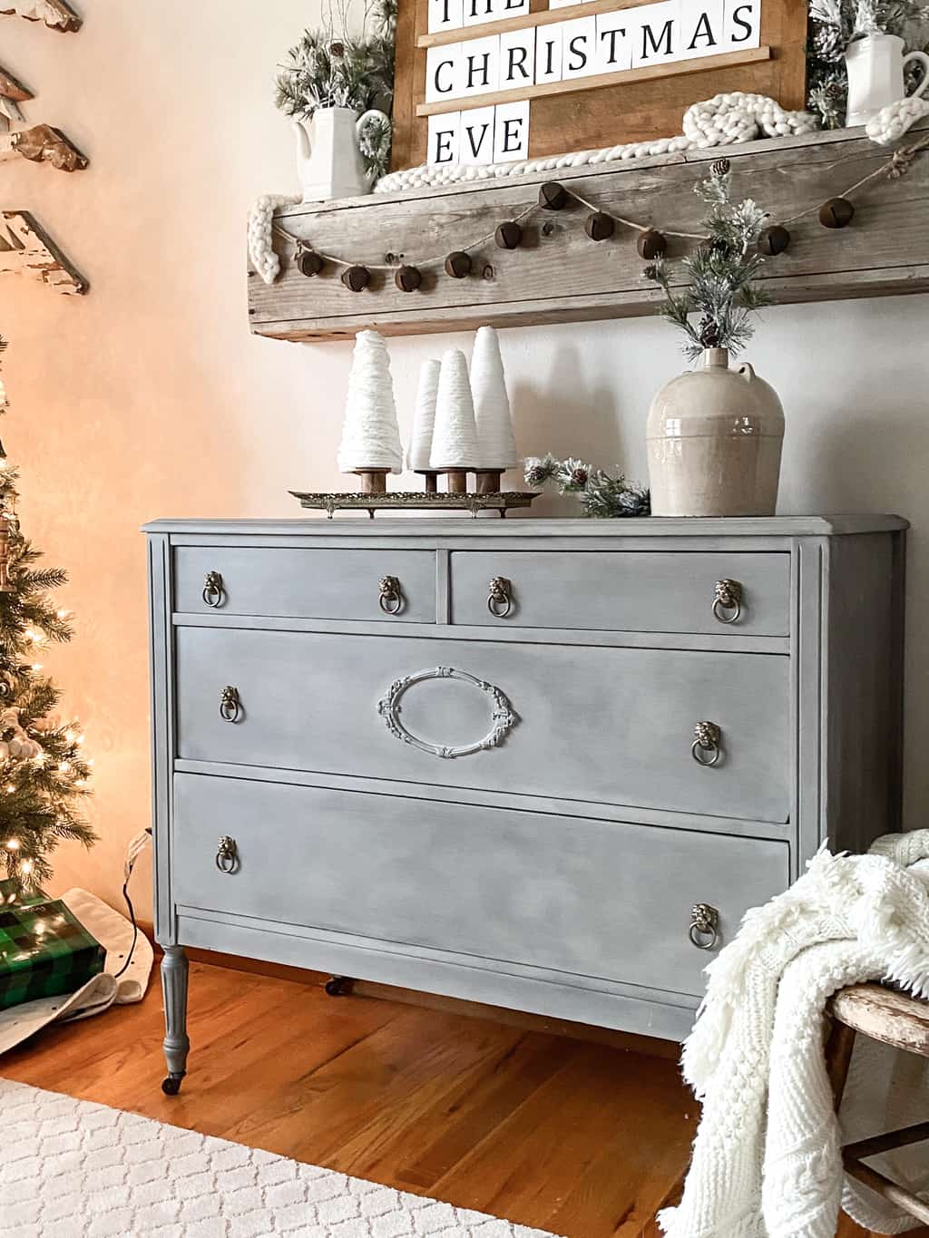 This French Provincial Dresser Makeover turns an old dresser into a beautiful piece with paint and wax.