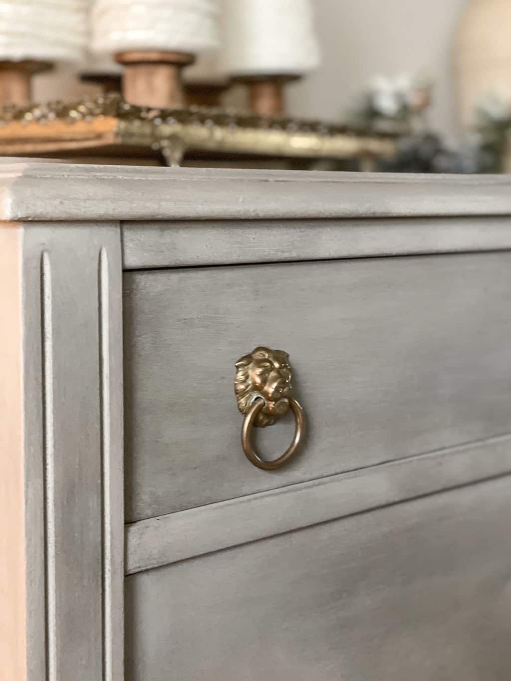 This French Provincial Dresser Makeover turns an old dresser into a beautiful piece with paint and wax.