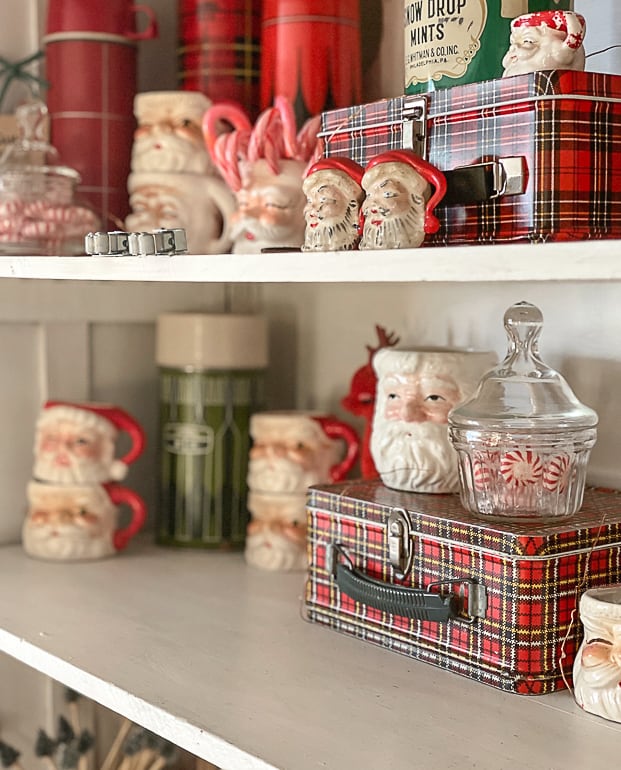 Easy tips and ideas to share how to style a hutch for Christmas easily and stress-free.
