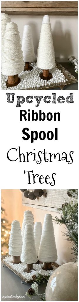 Christmas trees come in all shapes, sizes and colors, but these upcycled ribbon spool Christmas trees might be the cutest ones of all.