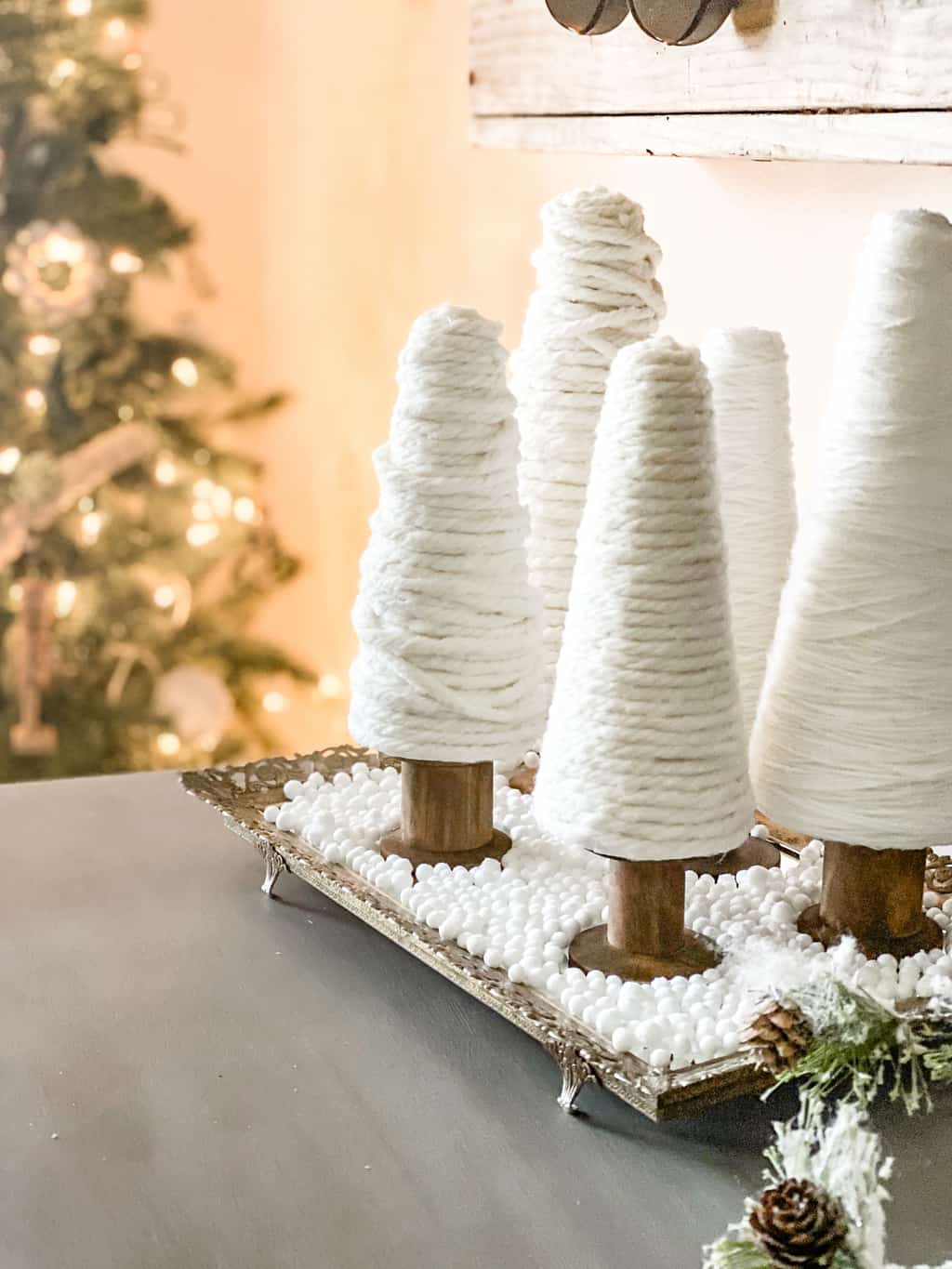 Ribbon Spool Christmas Trees - Upcycled DIY Tutorial