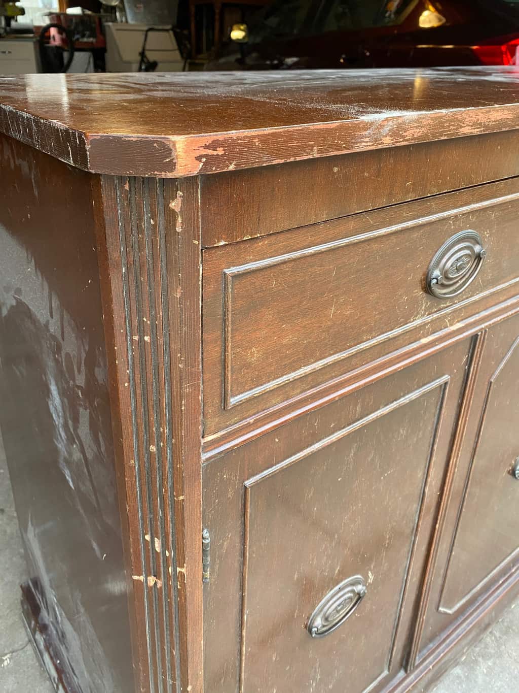 This vintage buffet makeover turned an old piece into a stunner in only a few short steps.