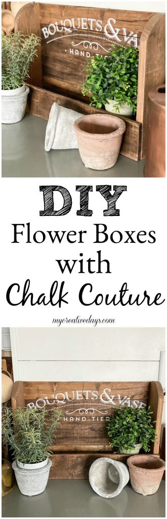 DIY Flower Boxes With Chalk Couture is an easy project that transformed thrift store Christmas items into beautiful decor for spring and summer. 