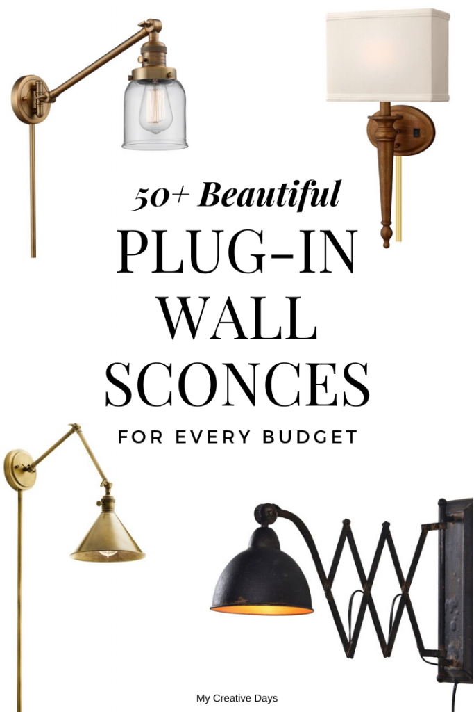 If you are looking for wall sconces for a space in your home, here are more than 50 beautiful plug-in wall sconces that fit every style and budget.