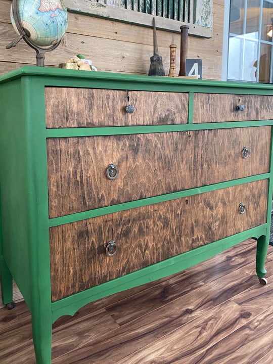 Thrift store makeovers can yield custom home decor that fits your style perfectly. This Vintage Dresser Makeover shows how to do it successfully.