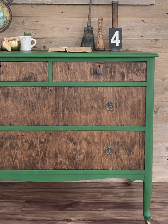 Thrift store makeovers can yield custom home decor that fits your style perfectly. This Vintage Dresser Makeover shows how to do it successfully.