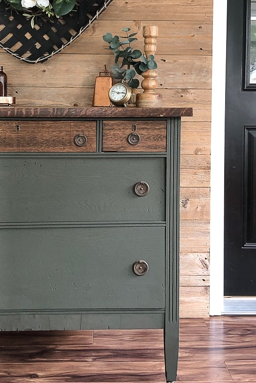 dark green dresser