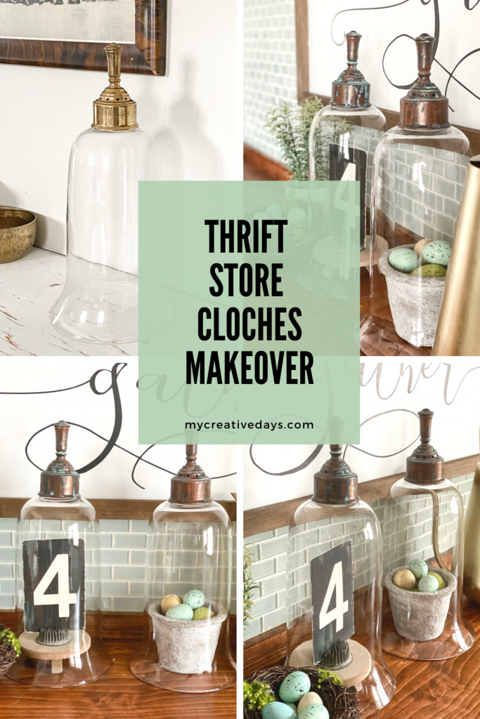 Cloches are so versatile in decor. This thrift store cloches makeover was easy to do and gave the cloches the aged look I was wanting.