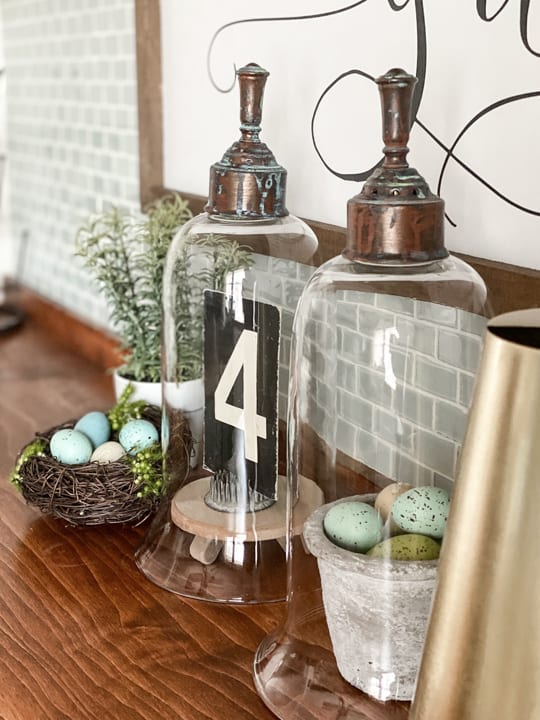 Cloches are so versatile in decor. This thrift store cloches makeover was easy to do and gave the cloches the aged look I was wanting.