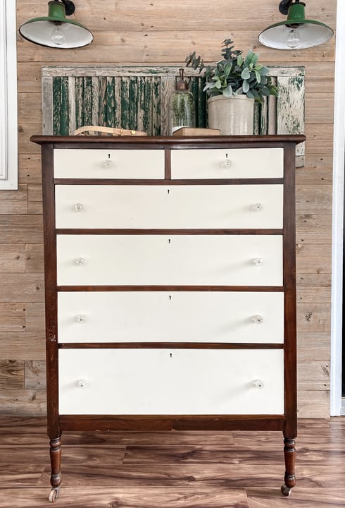 Two Toned Painted Dresser Makeover My, Painted Vintage Dresser Ideas