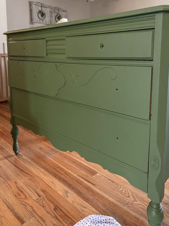 Green Painted Dresser Makeover - My Creative Days