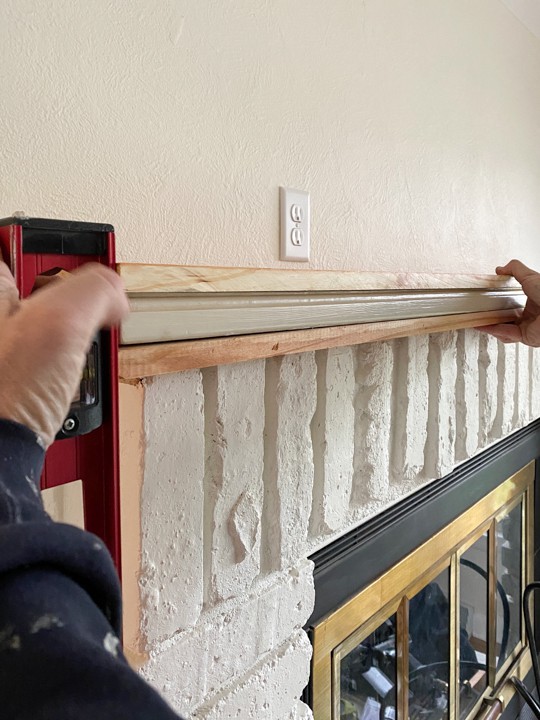 How To Make A Mantel With Only Two Boards