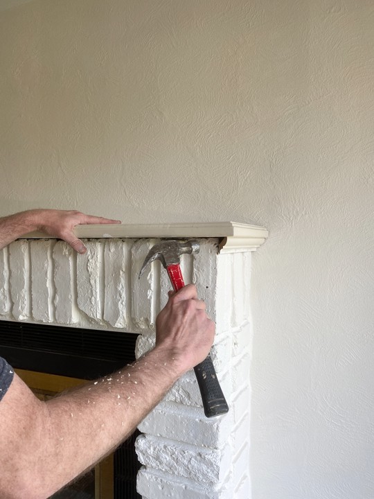 removing old mantel