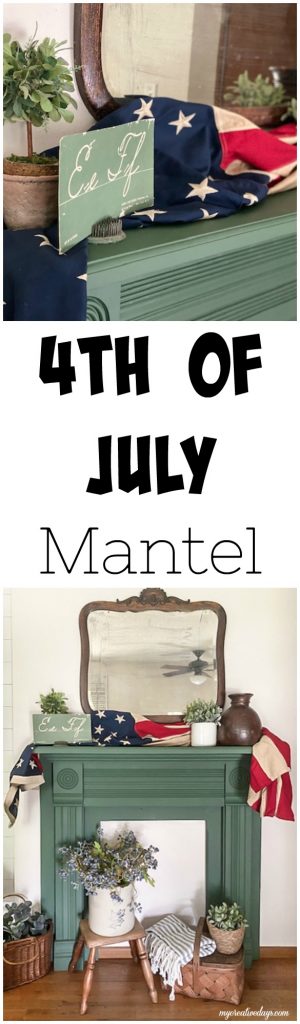 Decorating for July 4th doesn't have to be hard or expensive. This 4th Of July Mantel came together with one great yard sale find and things I had on hand.