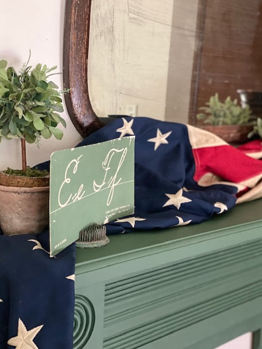 Decorating for July 4th doesn't have to be hard or expensive. This 4th Of July Mantel came together with one great yard sale find and things I had on hand.