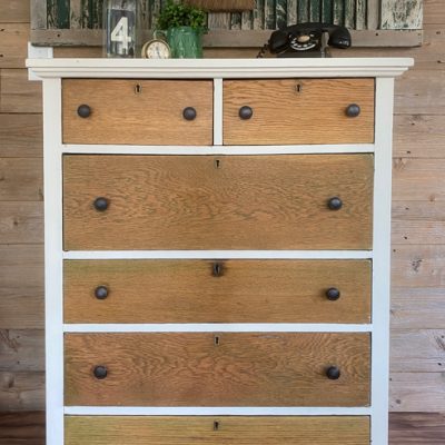 Painted Oak Dresser Makeover