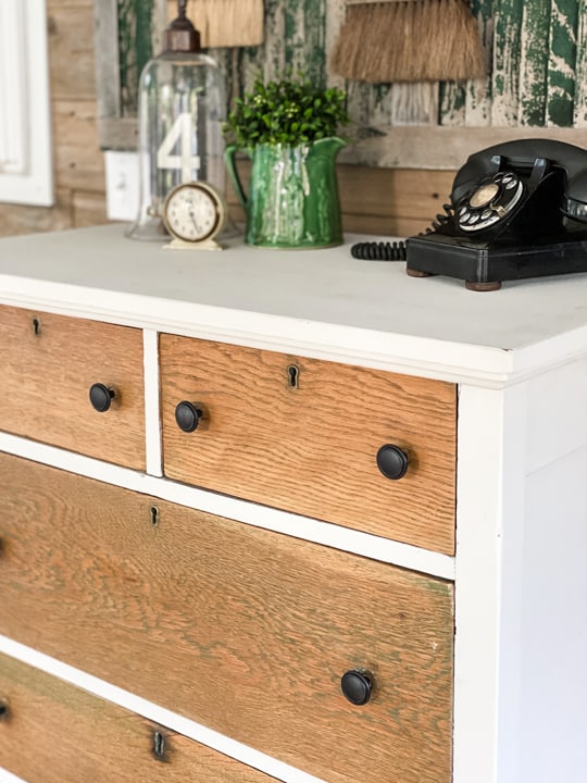 This dresser has a fun story and the makeover couldn't have been easier. I am sharing the easy tutorial of this painted oak dresser makeover on the blog.