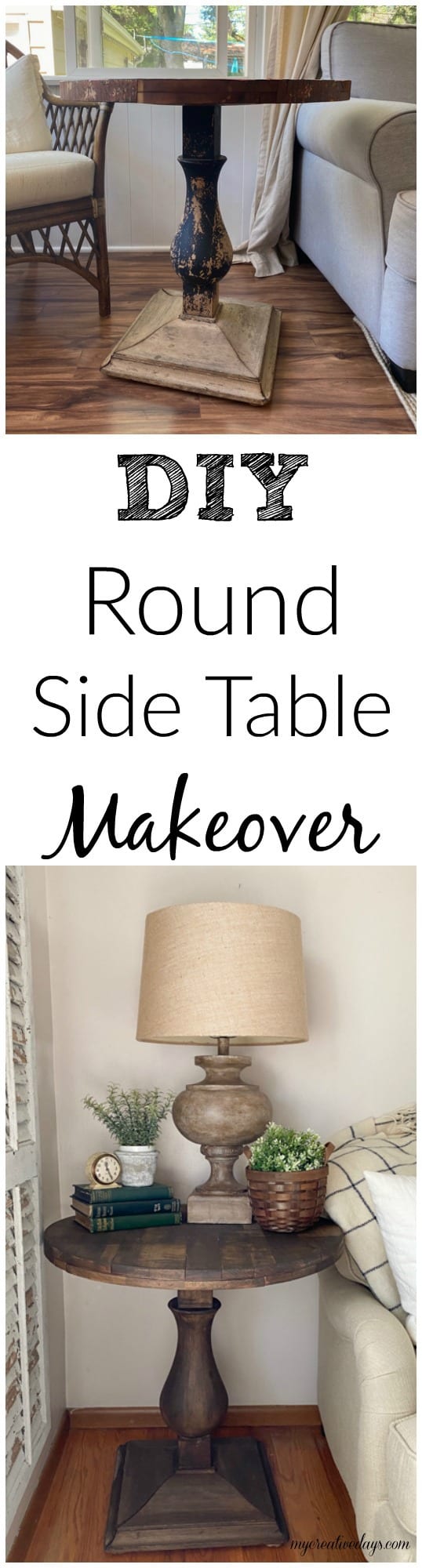 DIY Round Side Table Makeover My Creative Days