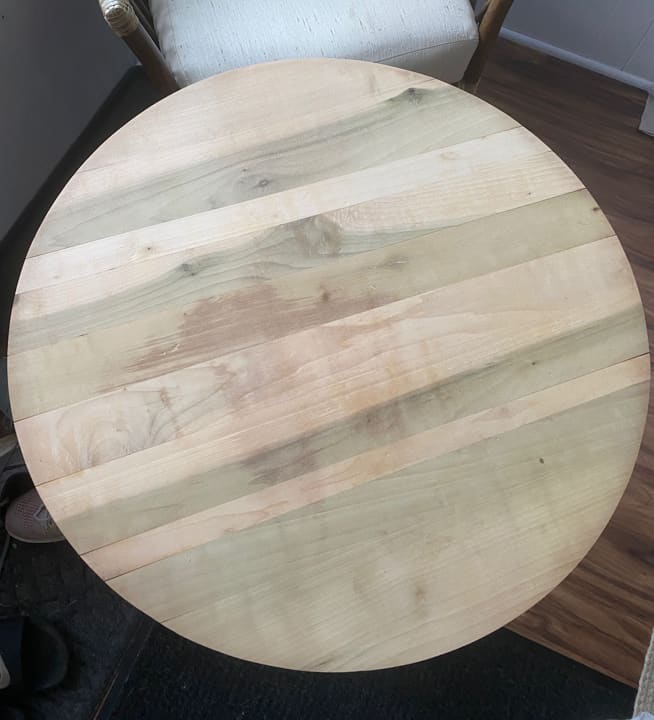 table top sanded