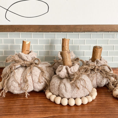 DIY NO-SEW Sweater Pumpkins