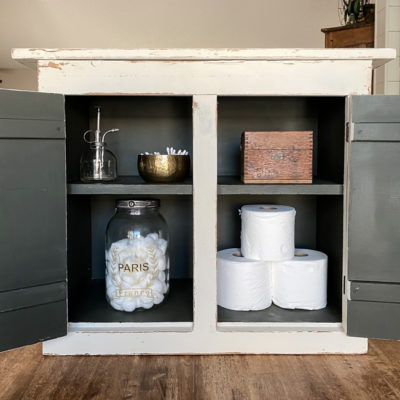 DIY Small Cabinet Makeover With Paint & Sand Paper