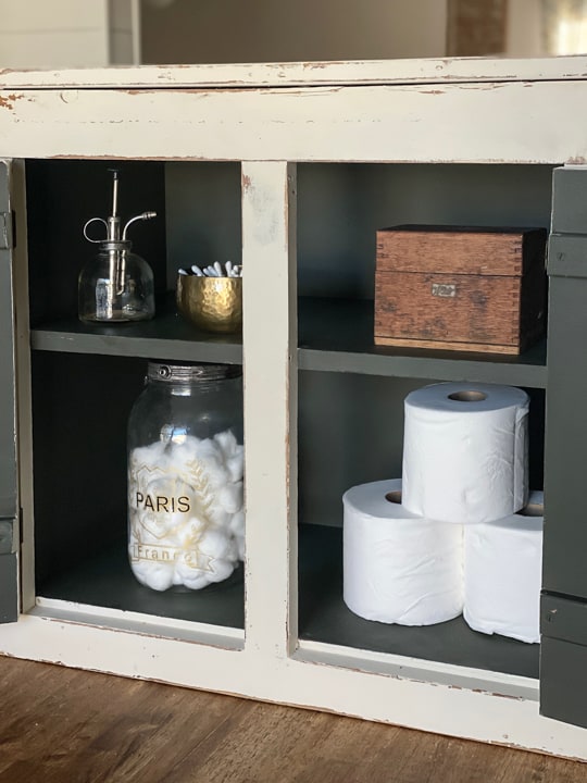 Small cabinets are perfect storage for many things and many spaces. This small cabinet makeover was easy to do with only a few supplies.
