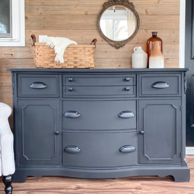 DIY Black Buffet Makeover