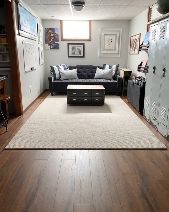 The new laminate flooring for the teen room is amazing! It is laminate flooring that's easy to install, looks great and it is very durable.