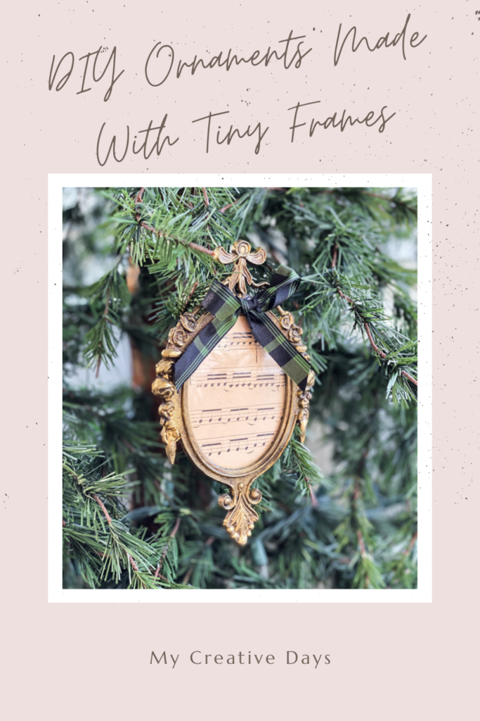 These DIY ornaments made with tiny frames are another easy way to make custom ornaments on the cheap to fit your holiday style perfectly!