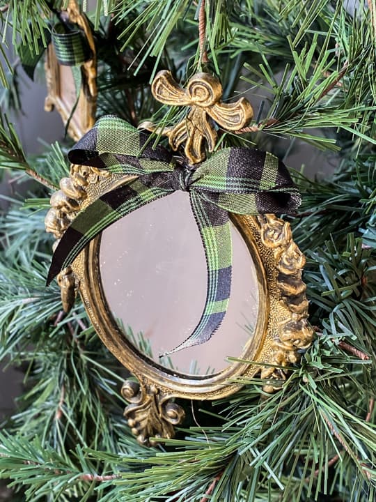 These DIY ornaments made with tiny frames are another easy way to make custom ornaments on the cheap to fit your holiday style perfectly!