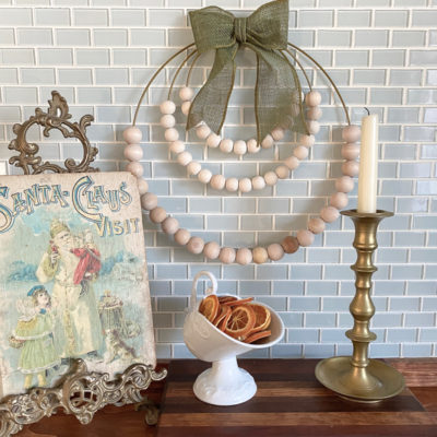 DIY Wood Bead Wreath For The Holidays