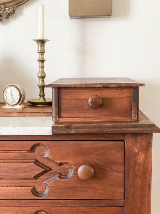 Sharing the easy way to refinish furniture without paint. A little elbow grease and one of my favorite products make this DIY a cinch!