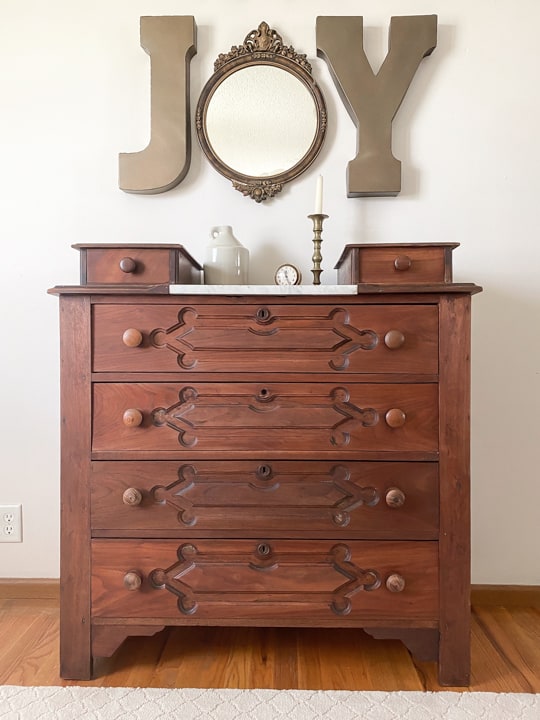 Sharing the easy way to refinish furniture without paint. A little elbow grease and one of my favorite products make this DIY a cinch!